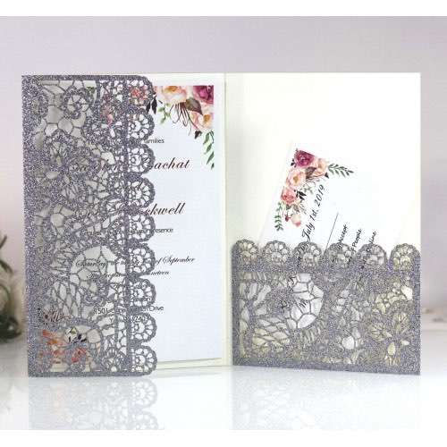 Lace Laser Cut Invitation Card Marriage Card Greeting Card Wholesale